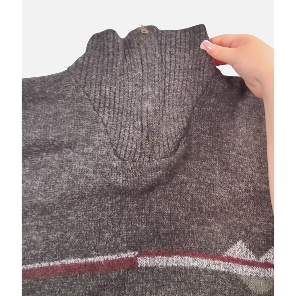 Men's Wool Blend Quarter Zip Made in Italy Sweater